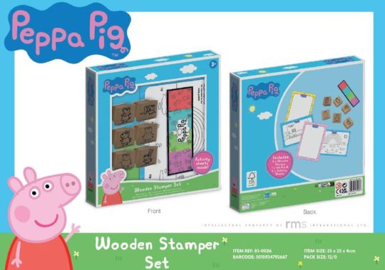 Peppa Pig Wooden Stamp Set Age 3+