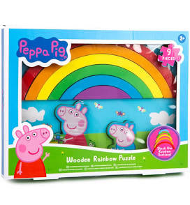 Peppa Pig 3D Wooden Rainbow Puzzle Age 3+