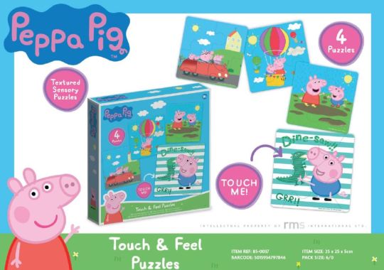 Peppa Pig 4 Puzzles Touch And Feel Age 18 Months
