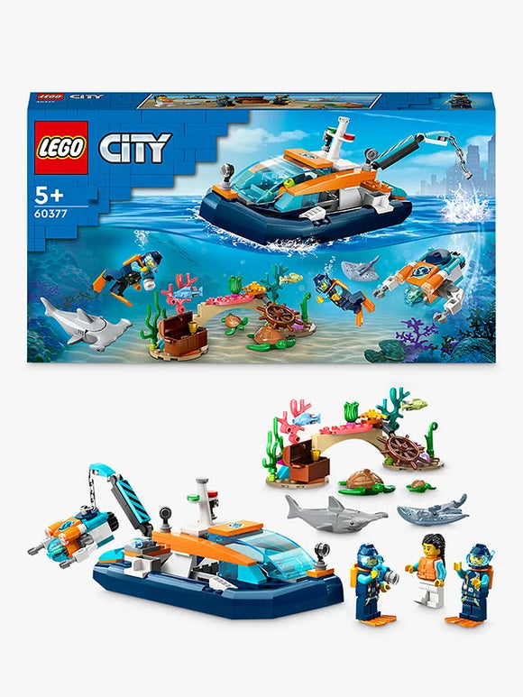 LEGO City 60377 Explorer Diving Boat Age 5+