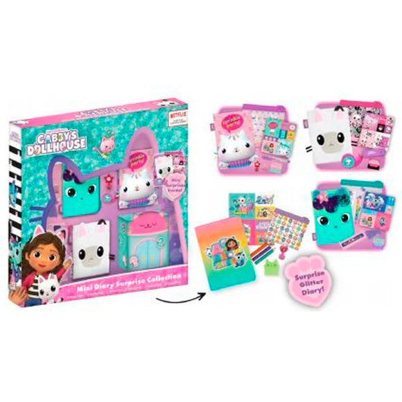 Gabbys Dollhouse Mini Diary Surprise Collection 4 Pack