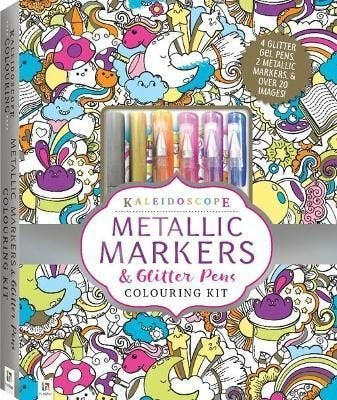 Kaleidoscope Colouring Kit Metallic Markers (with 8 double-ended markers)