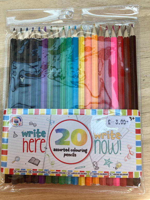 20 Assorted Colouring Pencils Age 3+