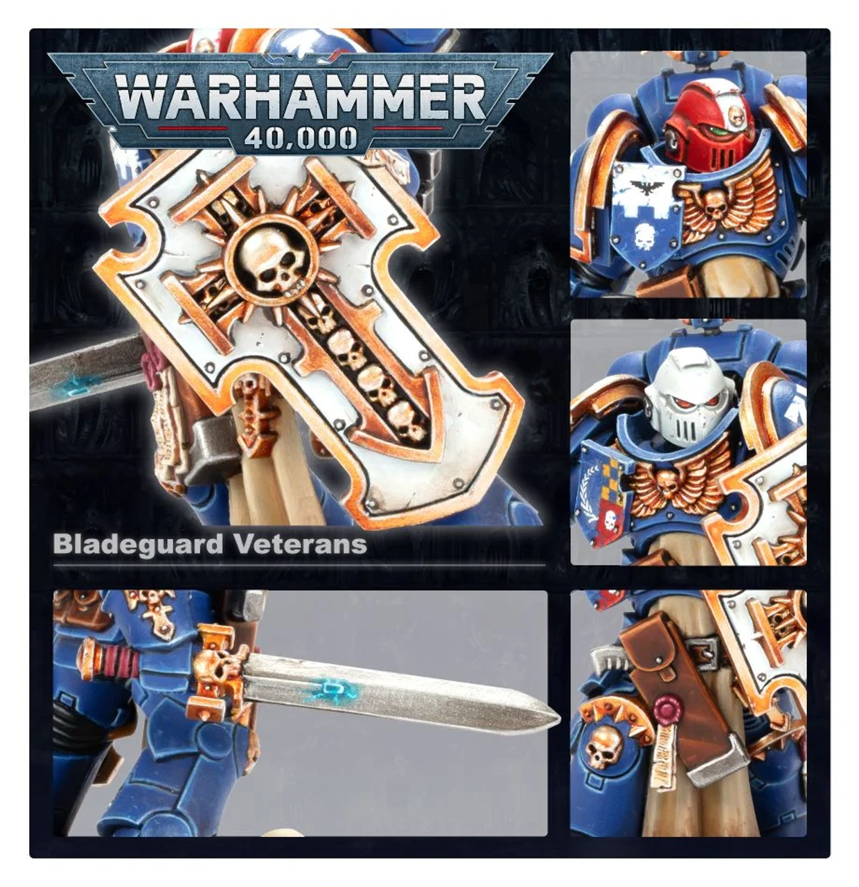 Warhammer 40K – 3 Bladeguard Veterans – Space Marines – Neufs Sur Grappes