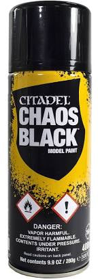 Warhammer Citadel Chaos Black Spray Paint