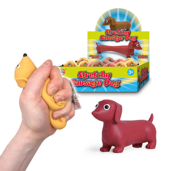 STRETCHY SAUSAGE DOG Stress Fidget Sensory Toy Age 3+