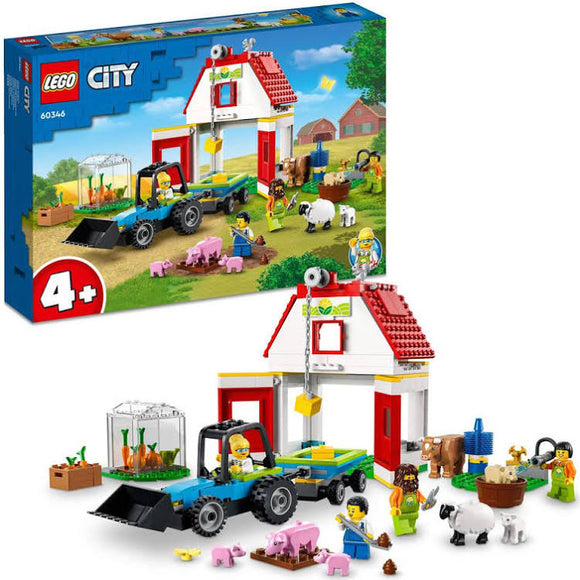 Lego 60346 City Barn & Farm Animals Set With Tractor Age 4+