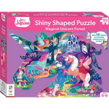 Jr Jigsaw Shiny Shaped  100 Piece Puzzle Magical Unicorn Forest