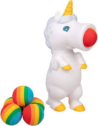 White Unicorn Squeeze Popper - Soft Foam Balls