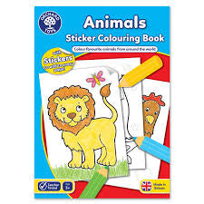 Orchard Toys Animals Sticker Colouring Book Age 3+