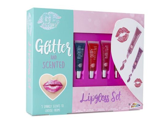 Yummy Fruit Scented Glitter Lip Gloss Little Girl Children Cosmetic Set Age From 5 Years
