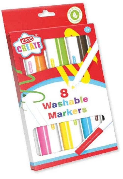 Kids Create 8 Washable Markers Age 3+