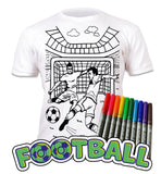 Splat Planet Colour-in T-Shirt with 10 Non-Toxic Washable Magic Pens - Colour-in and Wash Out T-Shirt