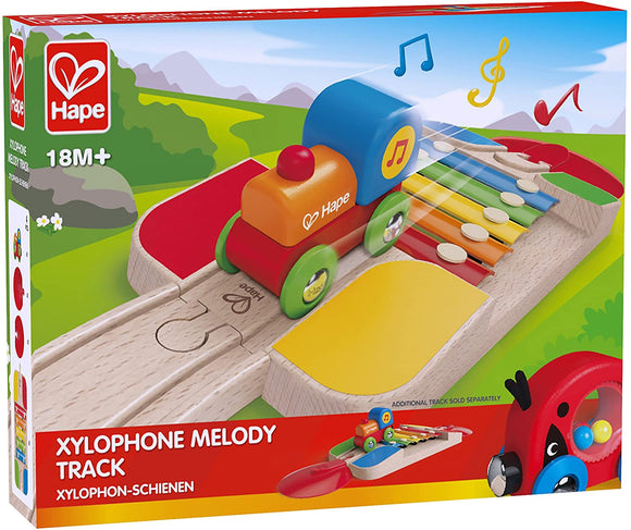 Hape E3813 Xylophone Melody Track Toy - Compatable with Brio & other wooden train sets.