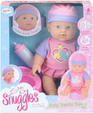 Toyrific Snuggles Baby Doll with Accessories, Cry, Drink and Wet function, Potty Training Skyla 3Y+
