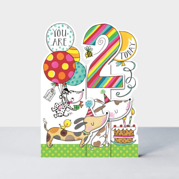 Birthday Card-Dogs Age 2