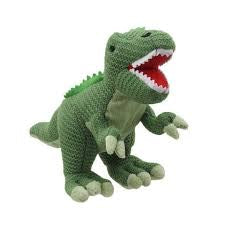Wilberry Knitted T Rex dinosaur soft toy
