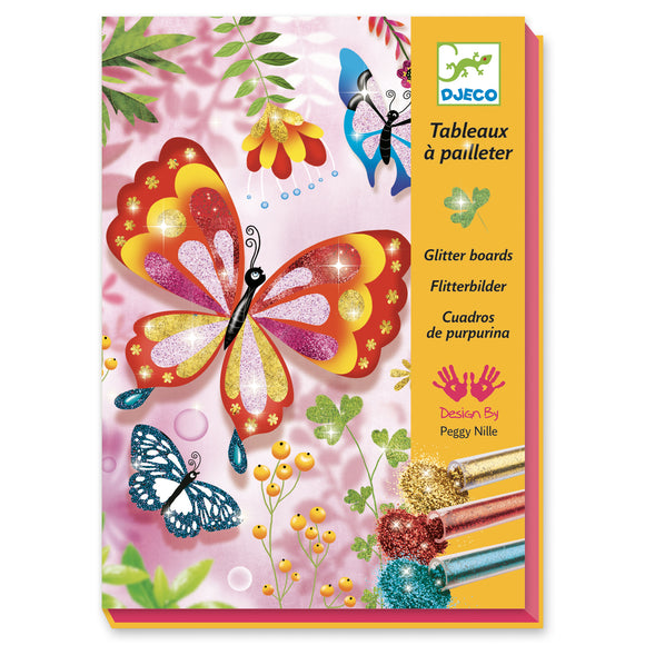 Djeco Glitter Boards Butterflies -DJ09503 Age 7-13