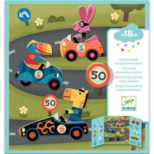 Djeco DJ09073 CREATE WITH STICKERS CARS Age 18 Months