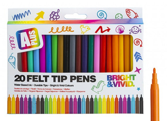 20 Felt Tip Pens Age 3+