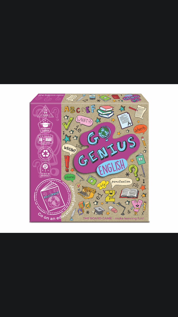 Go Genius English Age From 7 to Adult. 2 to 4 Players