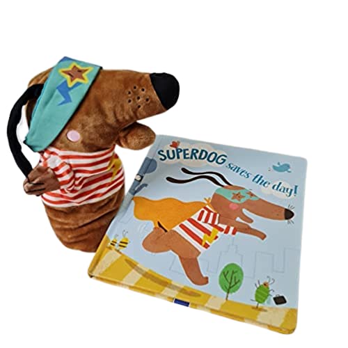 Super Dog Saves The World Book With Hand Puppet From 18 Months
