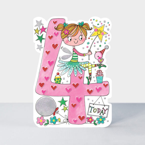 Age 4 Birthday Card Fairy