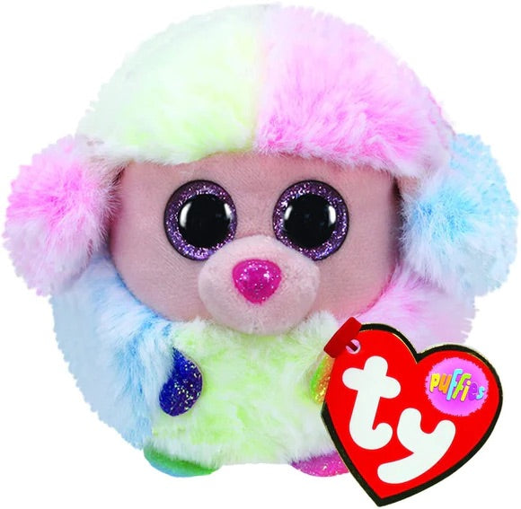 TY RAINBOW POODLE - BEANIE BALLS- REG- PUFFIES