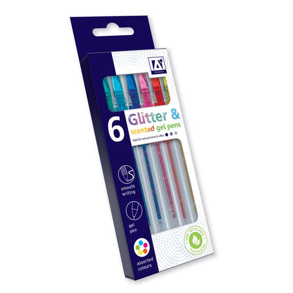 Pens 6 Glitter/scented Gel Pens