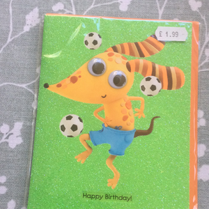Birthday Card-Football Mouse