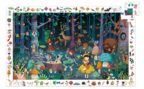 Djeco (DJ07504) 100 piece Oservation Puzzle - Enchanted Forest