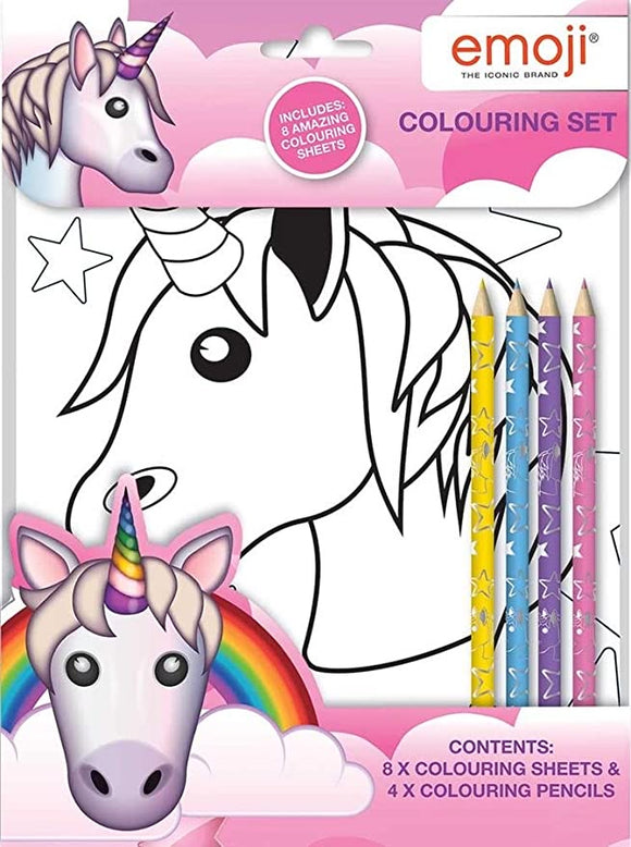Emoji Unicorn Colouring Set,