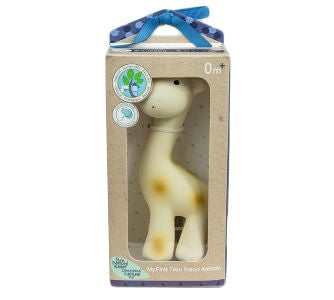 Gift Boxed Giraffe – Natural Rubber Rattle and Bath Toy Age from Birth