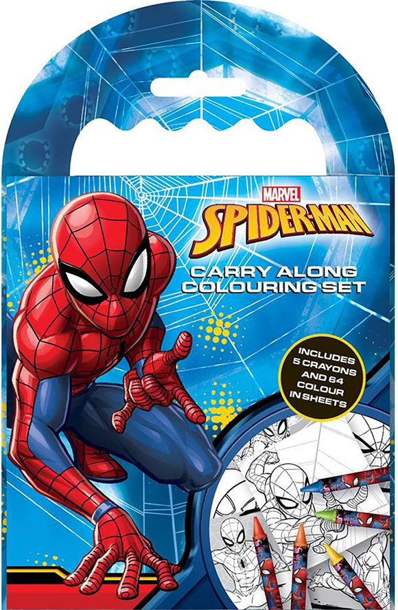 Spider-Man bumper carry along colouring set