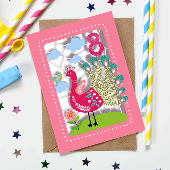Birthday Card-Peacock 8