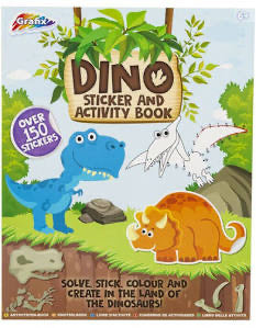 Grafix Large Dinosaur Colourful Sticker and Activity Book, with 150 Stickers