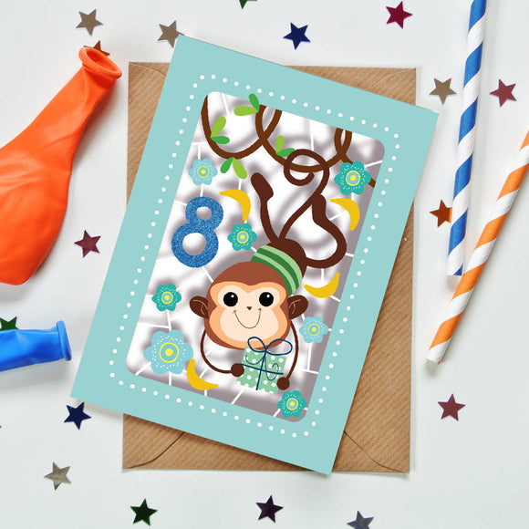 Birthday Card-Monkey 8