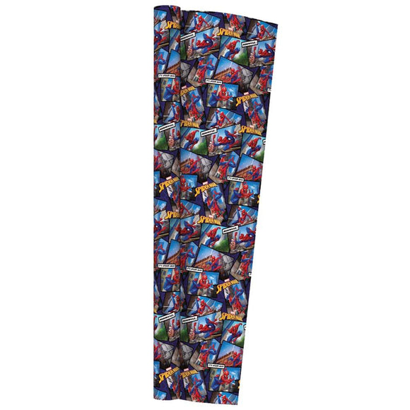 YAJLW648  - 2m Wrap - Spiderman Wrapping Paper
